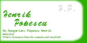 henrik popescu business card